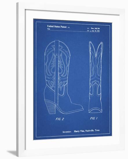 PP1098-Blueprint Texas Boot Company 1983 Cowboy Boots Patent Poster-Cole Borders-Framed Giclee Print
