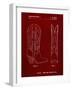 PP1098-Burgundy Texas Boot Company 1983 Cowboy Boots Patent Poster-Cole Borders-Framed Giclee Print