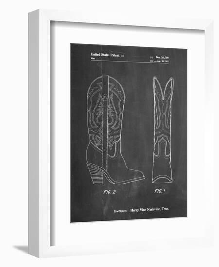 PP1098-Chalkboard Texas Boot Company 1983 Cowboy Boots Patent Poster-Cole Borders-Framed Giclee Print