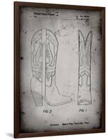 PP1098-Faded Grey Texas Boot Company 1983 Cowboy Boots Patent Poster-Cole Borders-Framed Premium Giclee Print