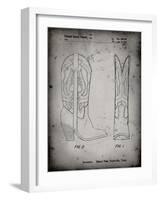 PP1098-Faded Grey Texas Boot Company 1983 Cowboy Boots Patent Poster-Cole Borders-Framed Giclee Print