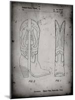 PP1098-Faded Grey Texas Boot Company 1983 Cowboy Boots Patent Poster-Cole Borders-Mounted Giclee Print