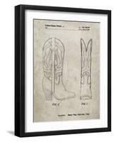 PP1098-Sandstone Texas Boot Company 1983 Cowboy Boots Patent Poster-Cole Borders-Framed Giclee Print