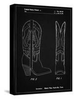 PP1098-Vintage Black Texas Boot Company 1983 Cowboy Boots Patent Poster-Cole Borders-Stretched Canvas