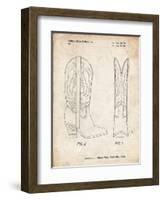 PP1098-Vintage Parchment Texas Boot Company 1983 Cowboy Boots Patent Poster-Cole Borders-Framed Giclee Print