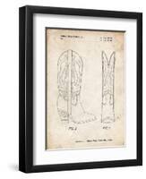 PP1098-Vintage Parchment Texas Boot Company 1983 Cowboy Boots Patent Poster-Cole Borders-Framed Giclee Print