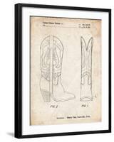 PP1098-Vintage Parchment Texas Boot Company 1983 Cowboy Boots Patent Poster-Cole Borders-Framed Giclee Print