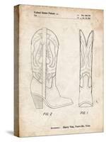 PP1098-Vintage Parchment Texas Boot Company 1983 Cowboy Boots Patent Poster-Cole Borders-Stretched Canvas