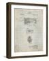 PP1099-Antique Grid Parchment Thompson Submachine Gun Patent Poster-Cole Borders-Framed Giclee Print