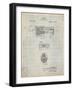 PP1099-Antique Grid Parchment Thompson Submachine Gun Patent Poster-Cole Borders-Framed Giclee Print