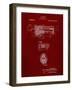 PP1099-Burgundy Thompson Submachine Gun Patent Poster-Cole Borders-Framed Giclee Print