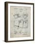 PP11 Antique Grid Parchment-Borders Cole-Framed Giclee Print