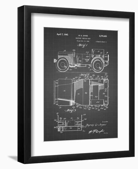 PP11 Black Grid-Borders Cole-Framed Giclee Print