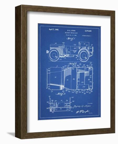 PP11 Blueprint-Borders Cole-Framed Giclee Print