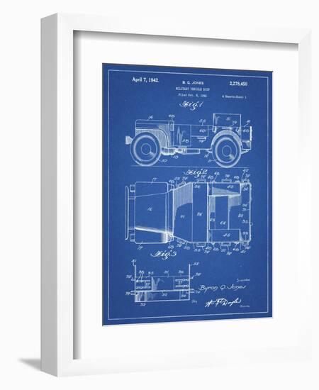 PP11 Blueprint-Borders Cole-Framed Giclee Print