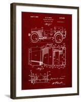 PP11 Burgundy-Borders Cole-Framed Giclee Print