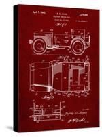 PP11 Burgundy-Borders Cole-Stretched Canvas