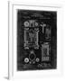 PP110-Black Grunge Hollerith Machine Patent Poster-Cole Borders-Framed Giclee Print