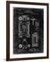 PP110-Black Grunge Hollerith Machine Patent Poster-Cole Borders-Framed Giclee Print