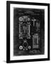 PP110-Black Grunge Hollerith Machine Patent Poster-Cole Borders-Framed Giclee Print