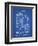 PP110-Blueprint Hollerith Machine Patent Poster-Cole Borders-Framed Premium Giclee Print