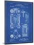 PP110-Blueprint Hollerith Machine Patent Poster-Cole Borders-Mounted Premium Giclee Print