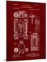 PP110-Burgundy Hollerith Machine Patent Poster-Cole Borders-Mounted Giclee Print