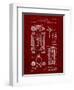 PP110-Burgundy Hollerith Machine Patent Poster-Cole Borders-Framed Giclee Print