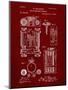 PP110-Burgundy Hollerith Machine Patent Poster-Cole Borders-Mounted Giclee Print