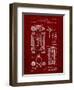 PP110-Burgundy Hollerith Machine Patent Poster-Cole Borders-Framed Premium Giclee Print