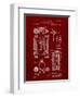 PP110-Burgundy Hollerith Machine Patent Poster-Cole Borders-Framed Premium Giclee Print