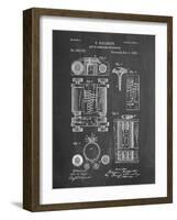 PP110-Chalkboard Hollerith Machine Patent Poster-Cole Borders-Framed Giclee Print