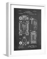PP110-Chalkboard Hollerith Machine Patent Poster-Cole Borders-Framed Giclee Print