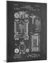 PP110-Chalkboard Hollerith Machine Patent Poster-Cole Borders-Mounted Giclee Print