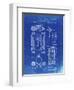 PP110-Faded Blueprint Hollerith Machine Patent Poster-Cole Borders-Framed Giclee Print