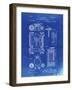 PP110-Faded Blueprint Hollerith Machine Patent Poster-Cole Borders-Framed Giclee Print
