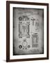 PP110-Faded Grey Hollerith Machine Patent Poster-Cole Borders-Framed Giclee Print