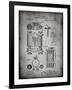 PP110-Faded Grey Hollerith Machine Patent Poster-Cole Borders-Framed Giclee Print