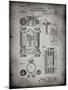 PP110-Faded Grey Hollerith Machine Patent Poster-Cole Borders-Mounted Giclee Print