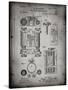 PP110-Faded Grey Hollerith Machine Patent Poster-Cole Borders-Stretched Canvas