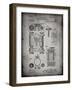 PP110-Faded Grey Hollerith Machine Patent Poster-Cole Borders-Framed Giclee Print