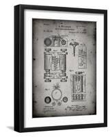 PP110-Faded Grey Hollerith Machine Patent Poster-Cole Borders-Framed Giclee Print