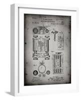 PP110-Faded Grey Hollerith Machine Patent Poster-Cole Borders-Framed Giclee Print