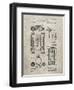 PP110-Sandstone Hollerith Machine Patent Poster-Cole Borders-Framed Premium Giclee Print