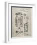 PP110-Sandstone Hollerith Machine Patent Poster-Cole Borders-Framed Premium Giclee Print