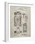 PP110-Sandstone Hollerith Machine Patent Poster-Cole Borders-Framed Giclee Print