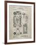 PP110-Sandstone Hollerith Machine Patent Poster-Cole Borders-Framed Giclee Print