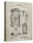 PP110-Sandstone Hollerith Machine Patent Poster-Cole Borders-Stretched Canvas