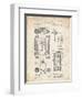 PP110-Vintage Parchment Hollerith Machine Patent Poster-Cole Borders-Framed Giclee Print