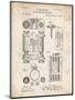 PP110-Vintage Parchment Hollerith Machine Patent Poster-Cole Borders-Mounted Giclee Print